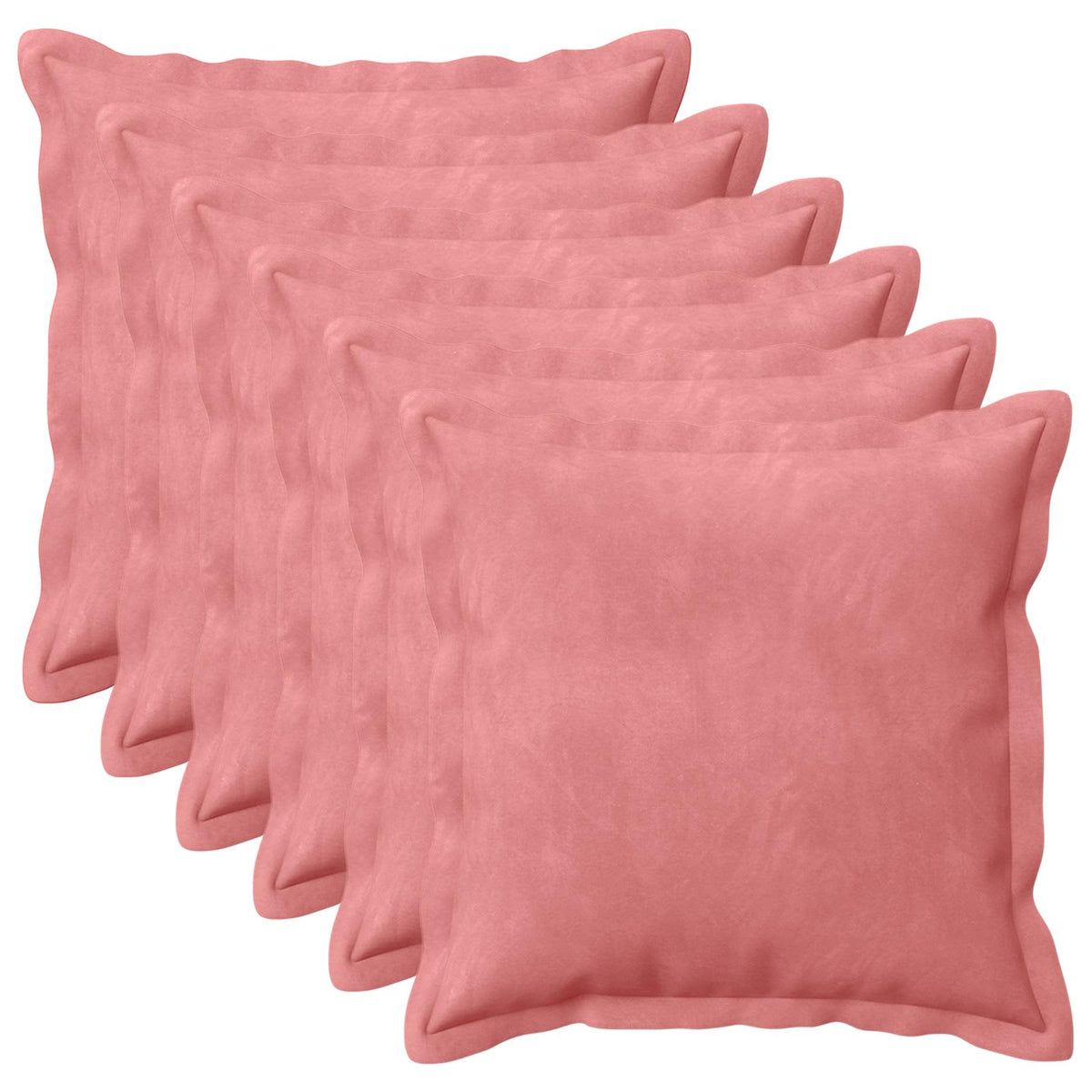 Cushion Cover 6 pcs HOUTEN Pink 50 x 50 cm Velvet