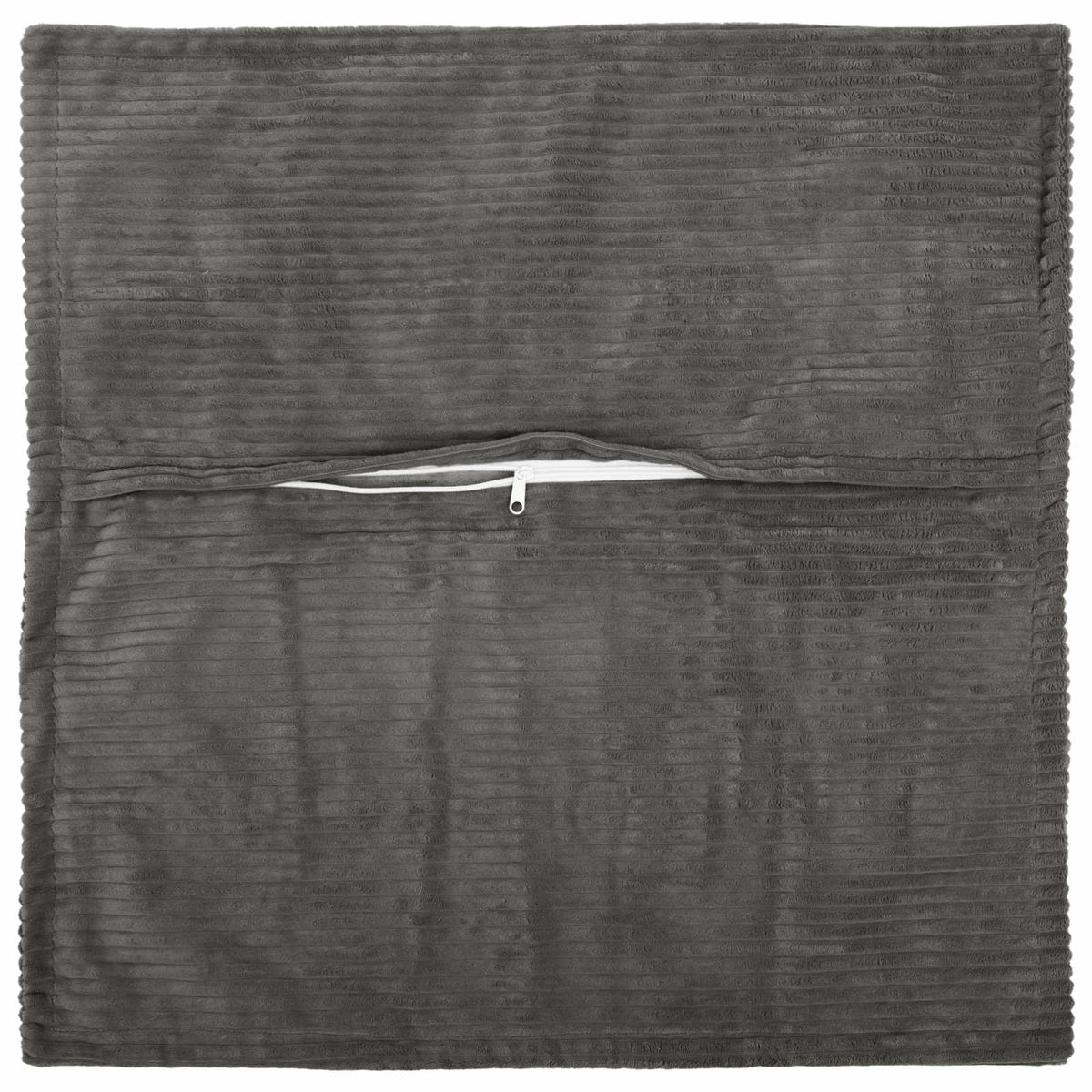 Cushion Cover 6 pcs HOUTEN Dark Grey 50 x 50 cm Corduroy