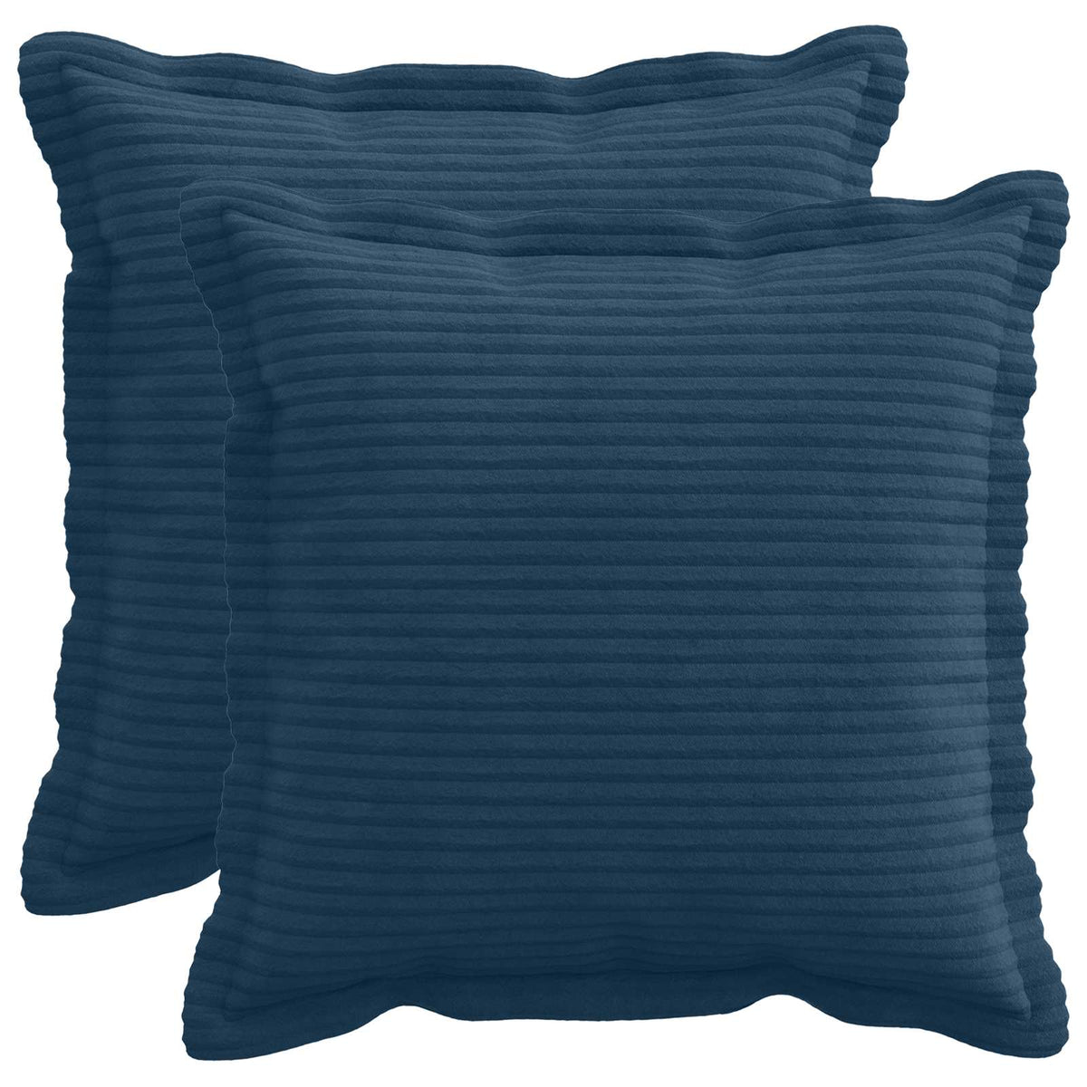 Cushion Cover 2 pcs HOUTEN Navy Blue 50 x 50 cm Corduroy