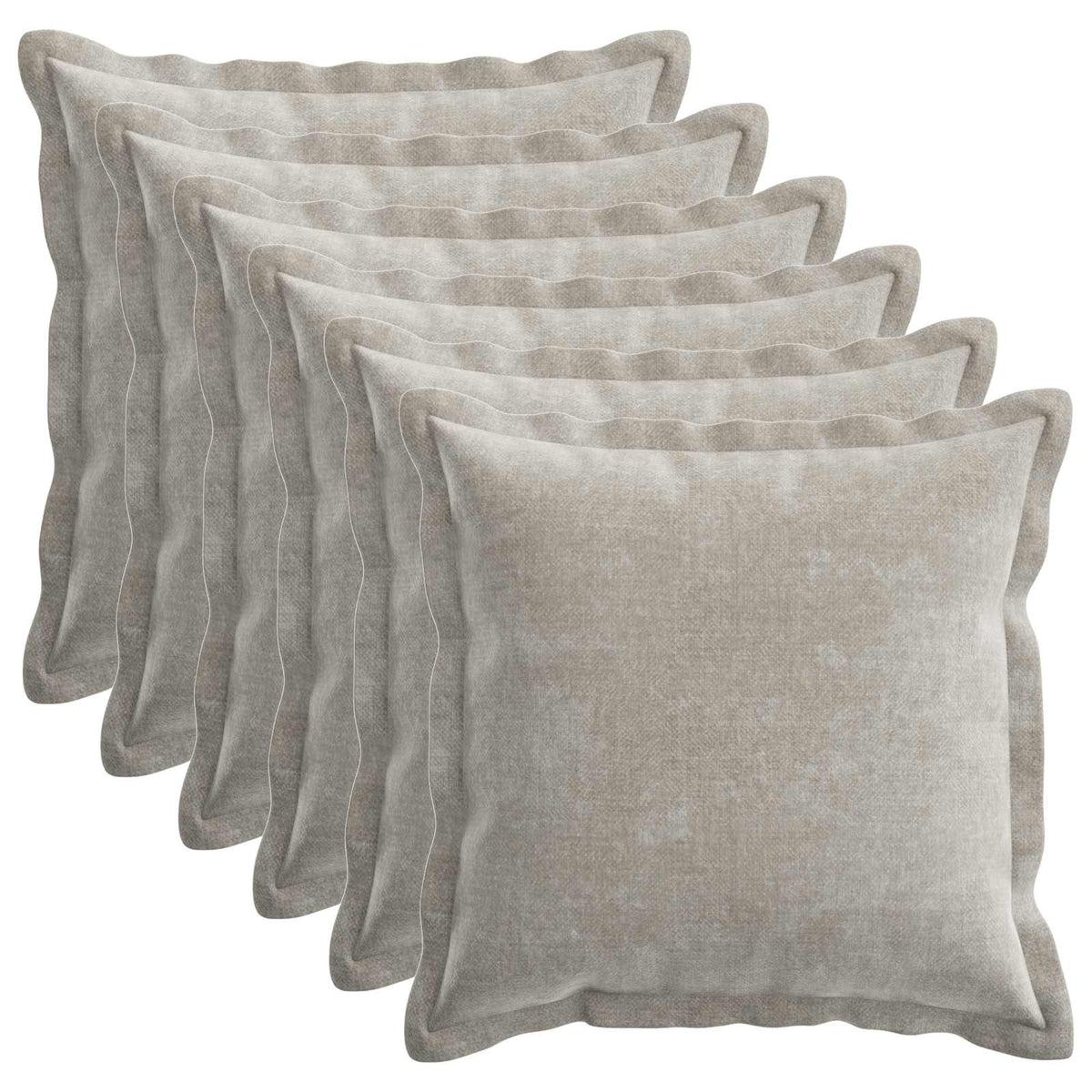 Cushion Cover 6 pcs HOUTEN Light Grey 50 x 50 cm