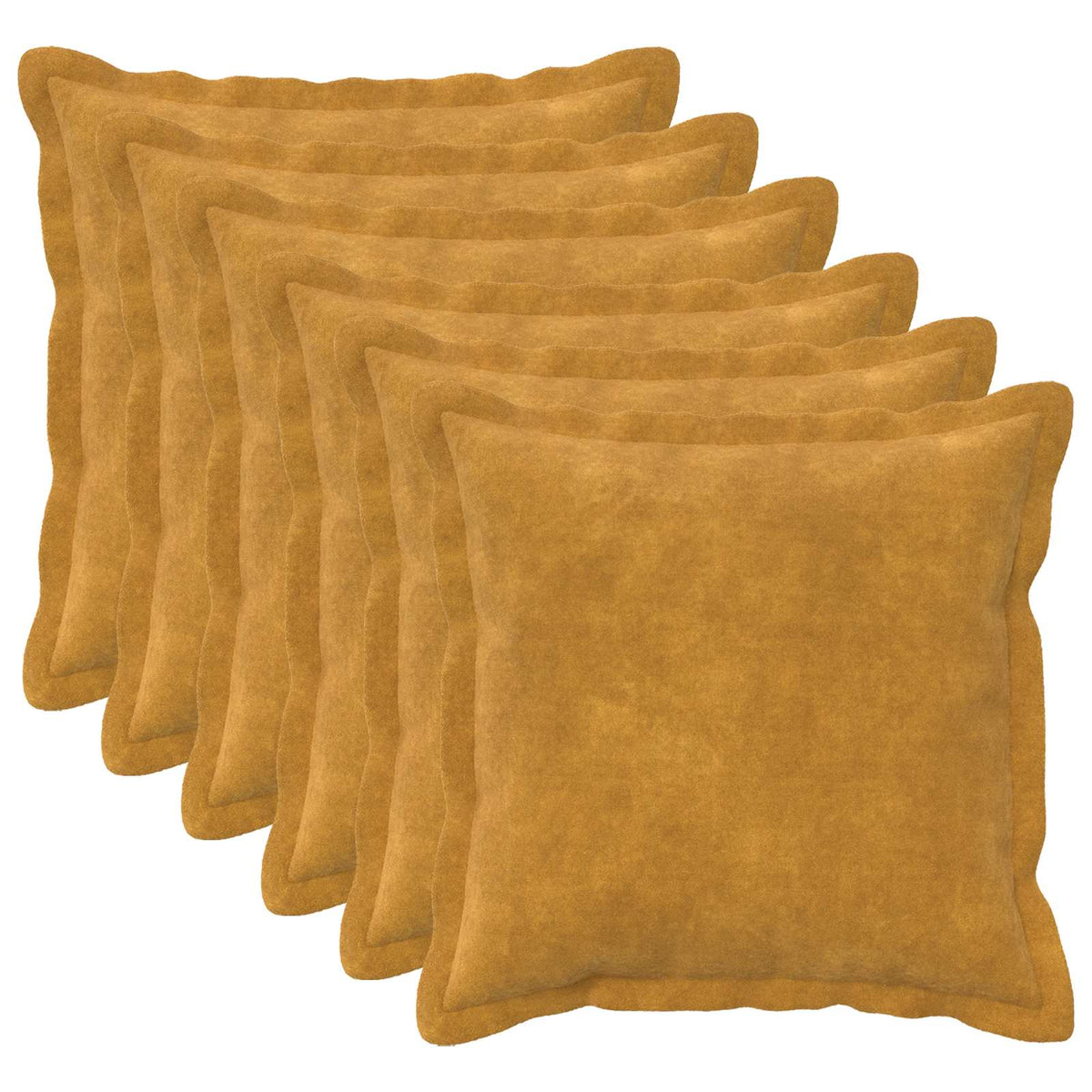 Cushion Cover 6 pcs HOUTEN Yellow 50 x 50 cm Microfiber Fleece