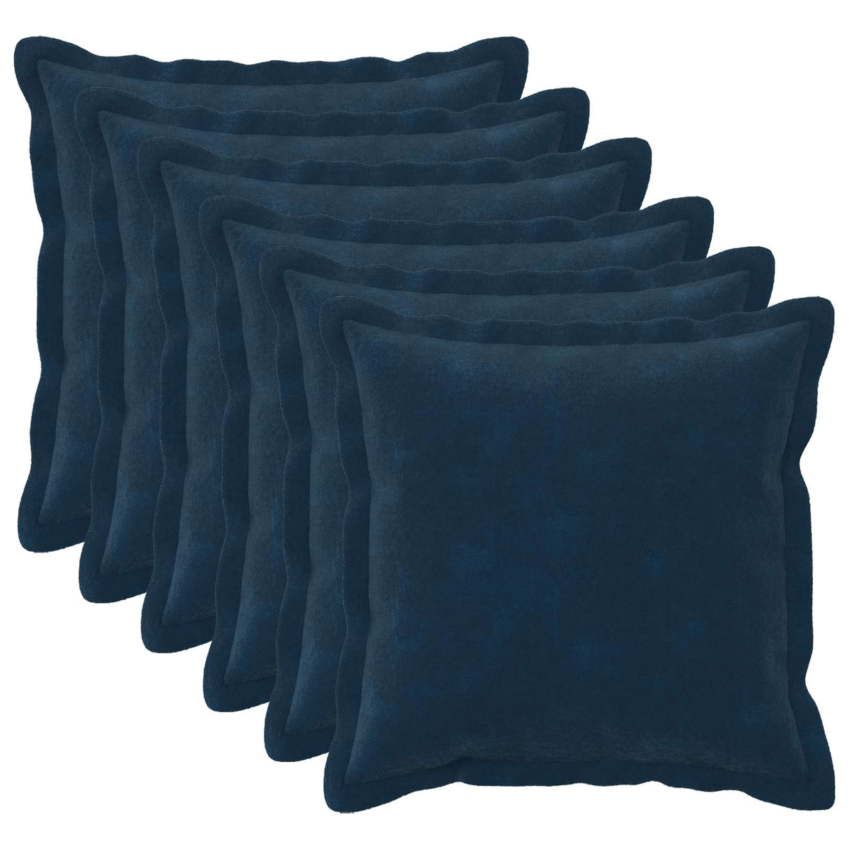 Cushion Cover 6 pcs HOUTEN Blue 50 x 50 cm Microfiber Fleece