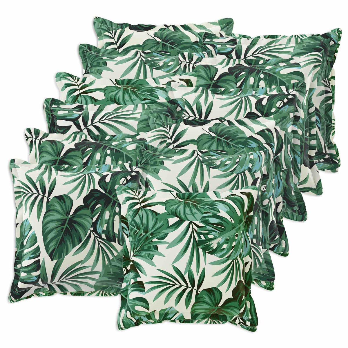 Cushion Cover 12 pcs HOUTEN Leaf Pattern 50 x 50 cm Polyester