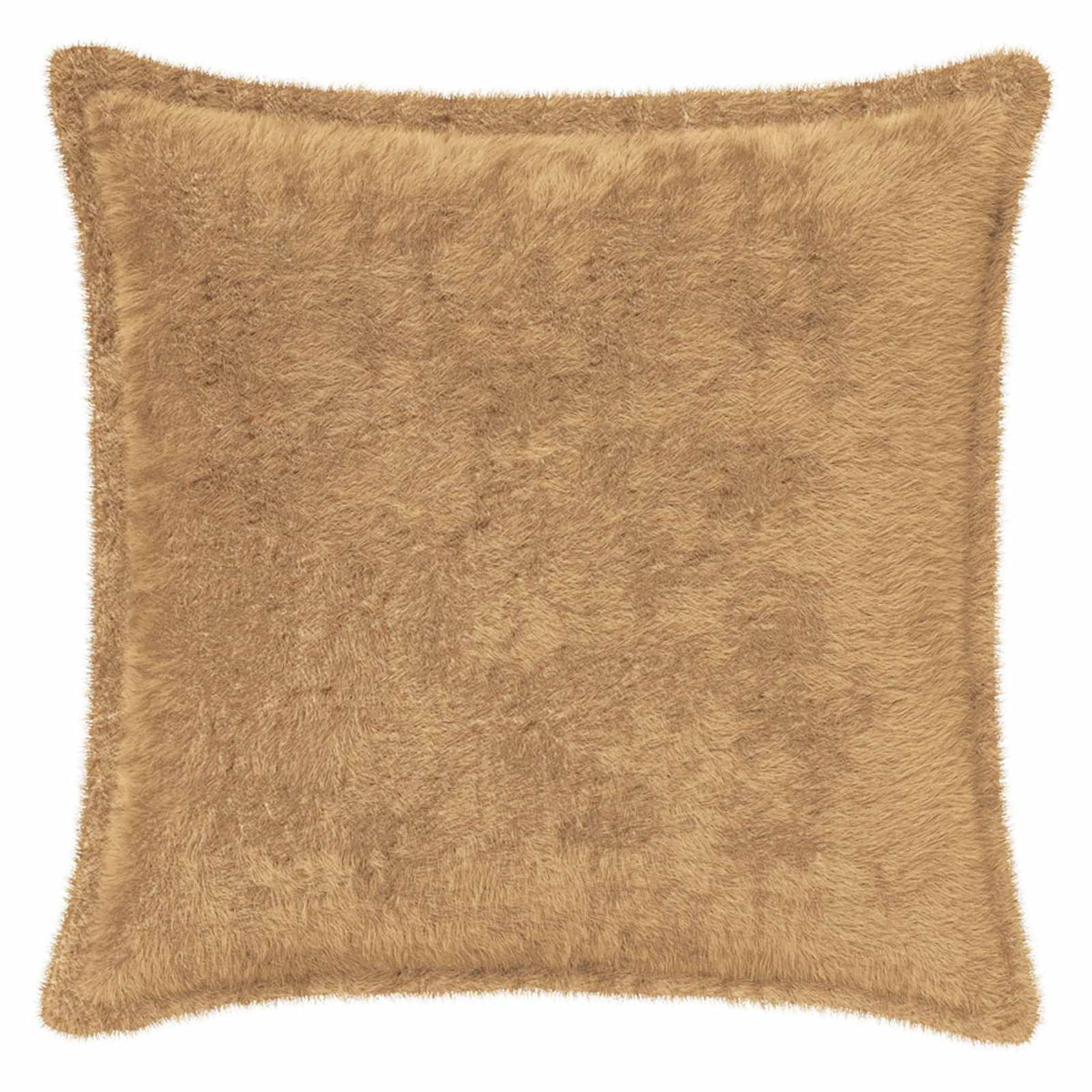 Cushion Cover 12 pcs HOUTEN Taupe 50 x 50 cm Faux Rabbit Fur