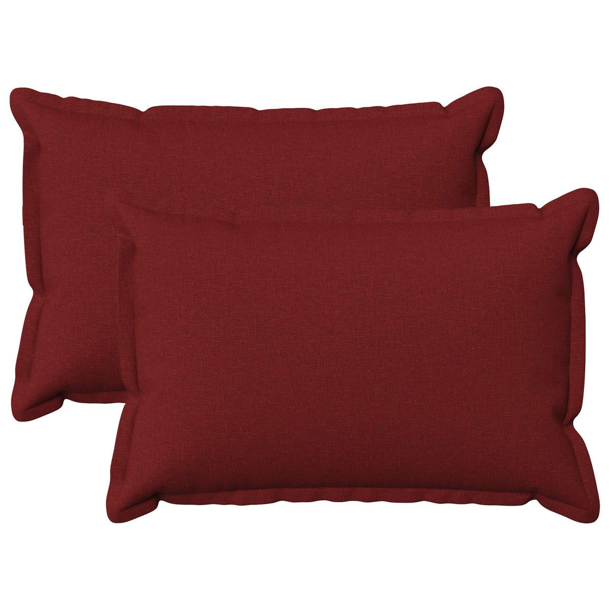 Cushion Cover 2 pcs HOUTEN Wine Red 50 x 70 cm Faux Linen