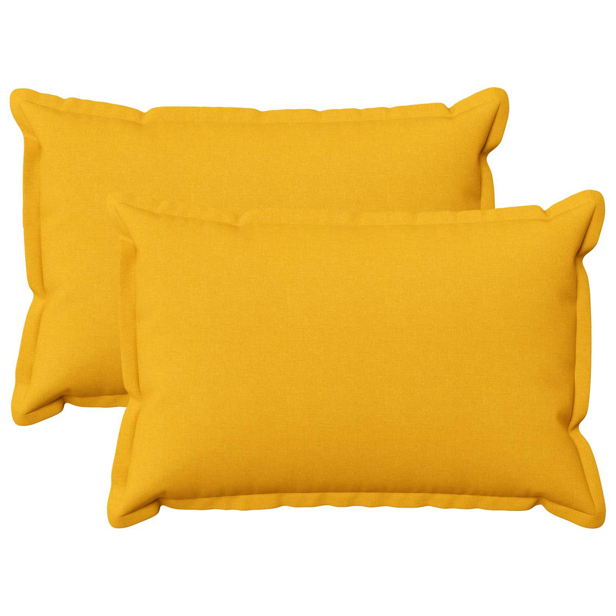 Cushion Cover 2 pcs HOUTEN Light Yellow 50 x 70 cm Faux Linen