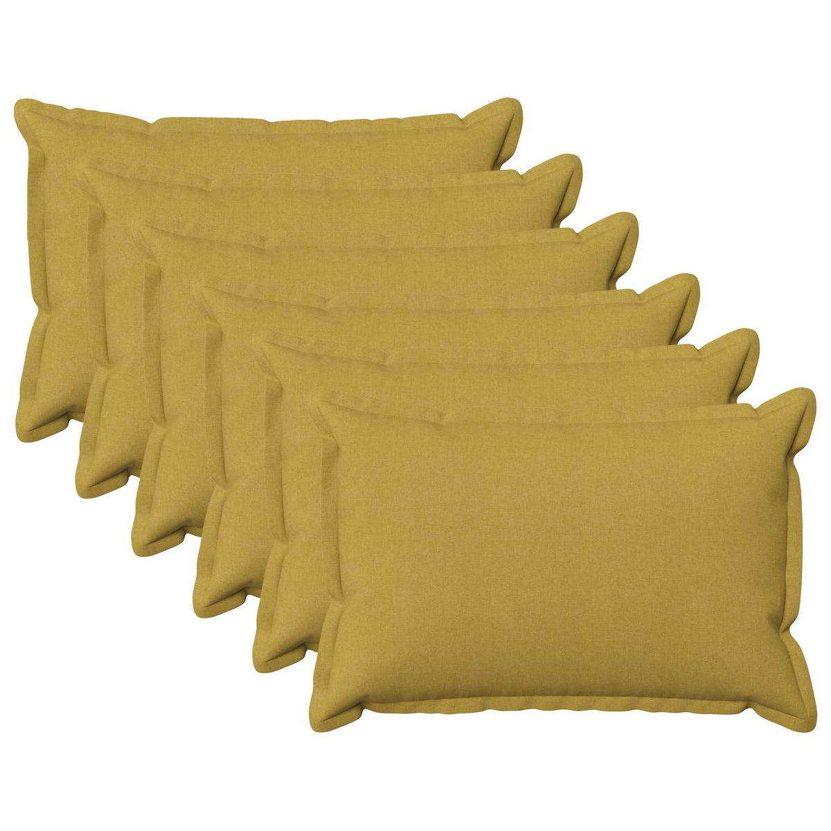 Cushion Cover 6 pcs HOUTEN Light Green 50 x 70 cm Faux Linen