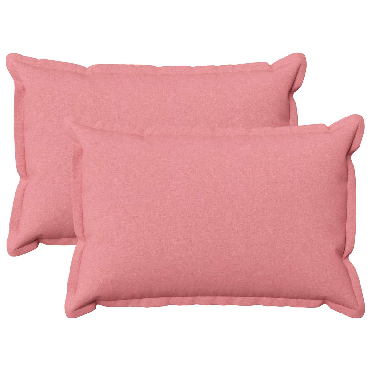 Cushion Cover 2 pcs HOUTEN Pink 50 x 70 cm Faux Linen