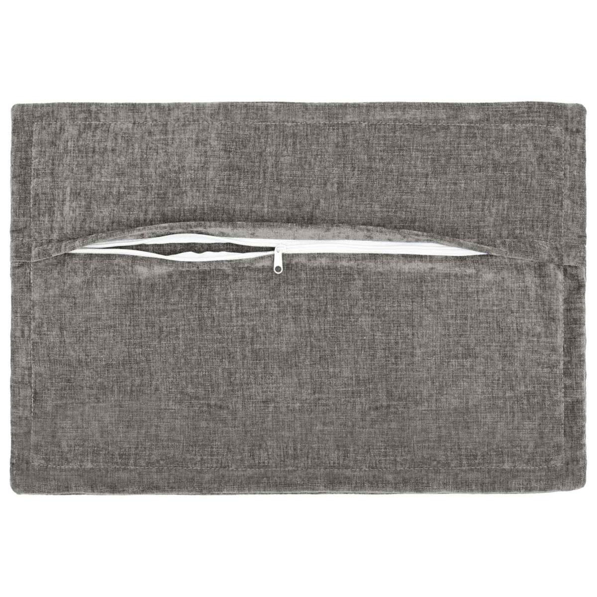 Cushion Cover 6 pcs HOUTEN Dark Grey 50 x 70 cm Chenille Fabric
