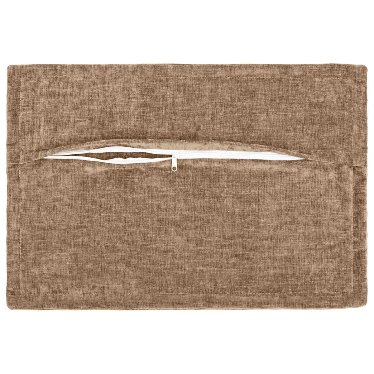 Cushion Cover 6 pcs HOUTEN Brown 50 x 70 cm Chenille Fabric