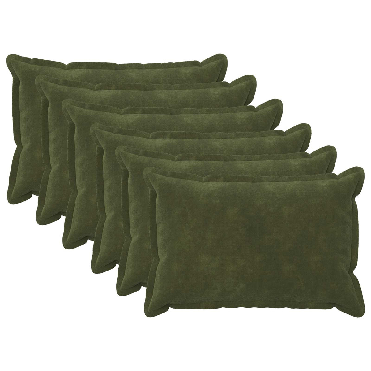 Cushion Cover 6 pcs HOUTEN Green 50 x 70 cm Microfiber Fleece