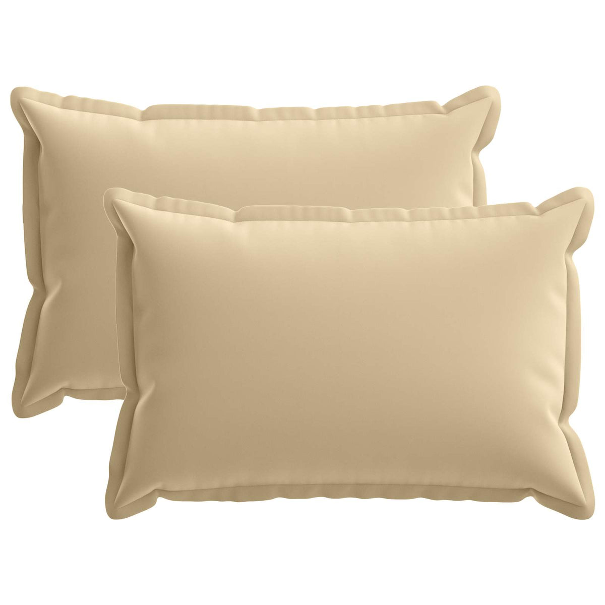 Cushion Cover 2 pcs HOUTEN Beige 50 x 70 cm Polyester