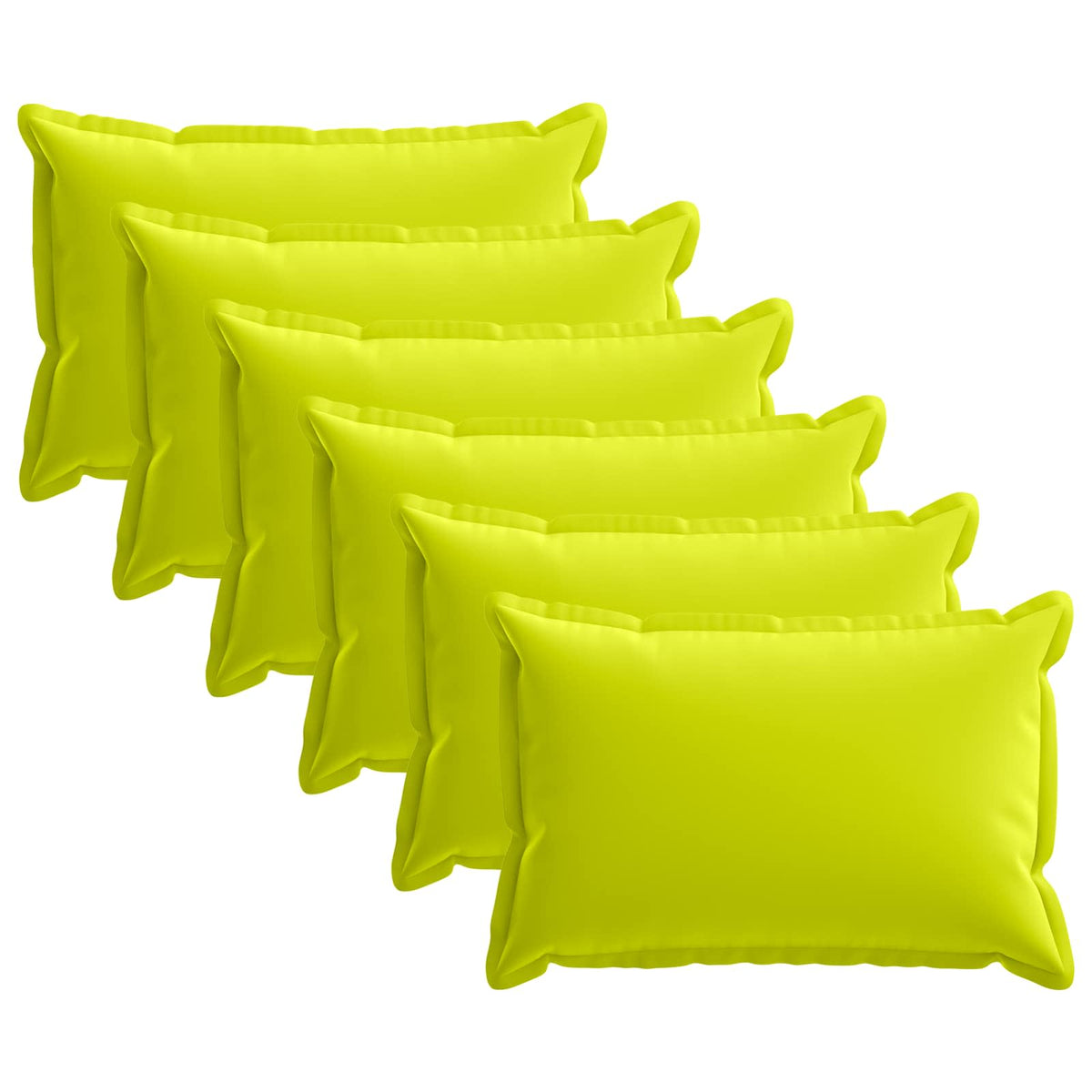 Cushion Cover 6 pcs HOUTEN Bright Green 50 x 70 cm Polyester