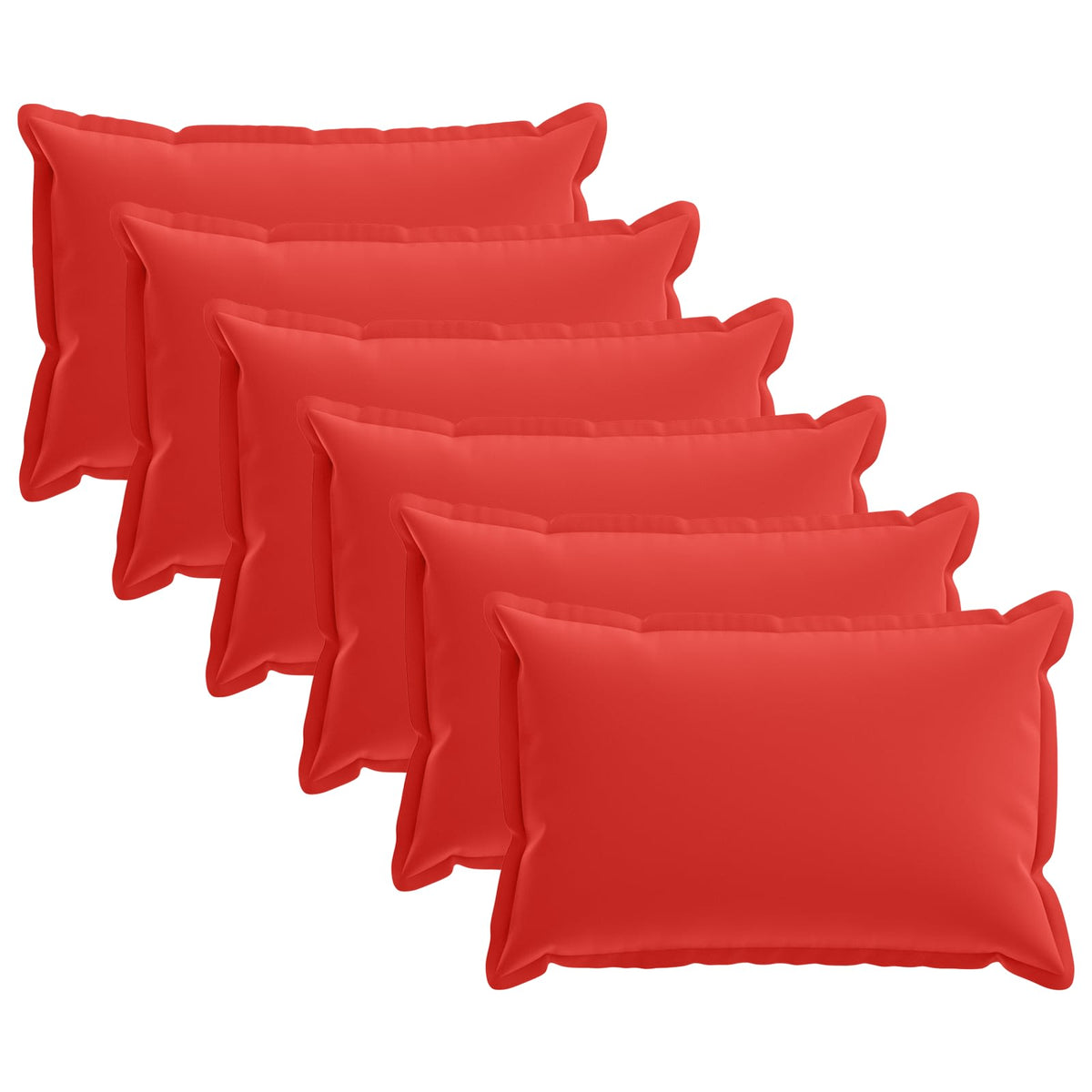 Cushion Cover 6 pcs HOUTEN Red 50 x 70 cm Polyester