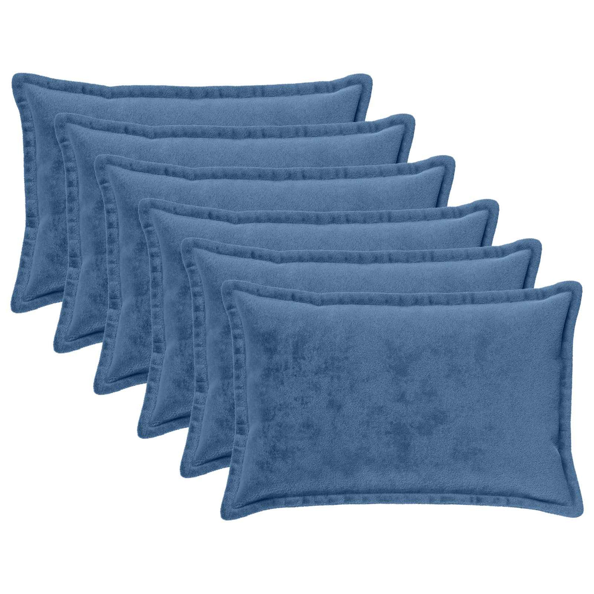 Cushion Cover 6 pcs HOUTEN Light Blue 50 x 70 cm Flannel