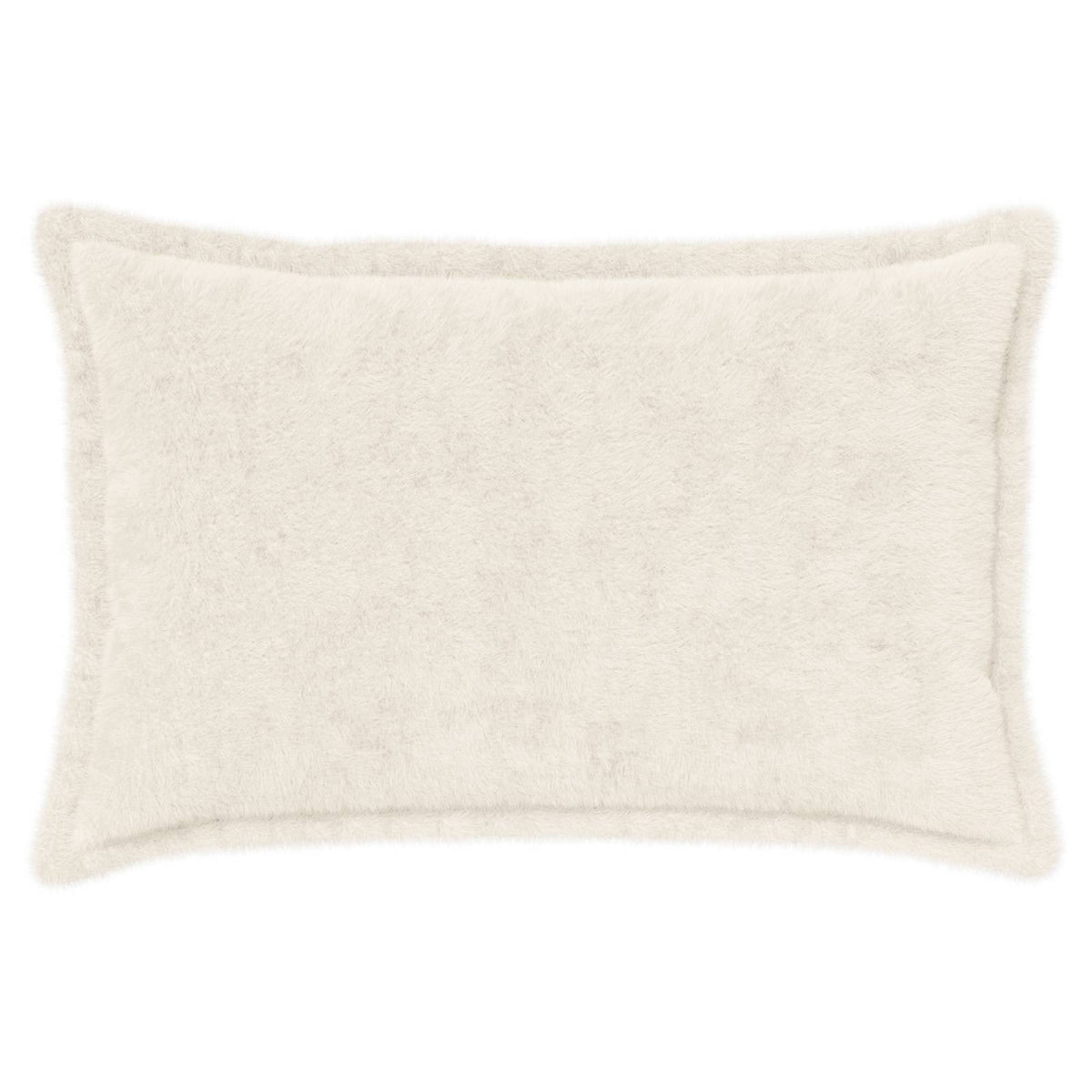 Cushion Cover 2 pcs HOUTEN White 50 x 70 cm Faux Rabbit Fur