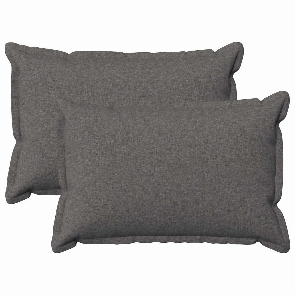 Cushion Cover 2 pcs HOUTEN Light Grey 50 x 75 cm Faux Linen