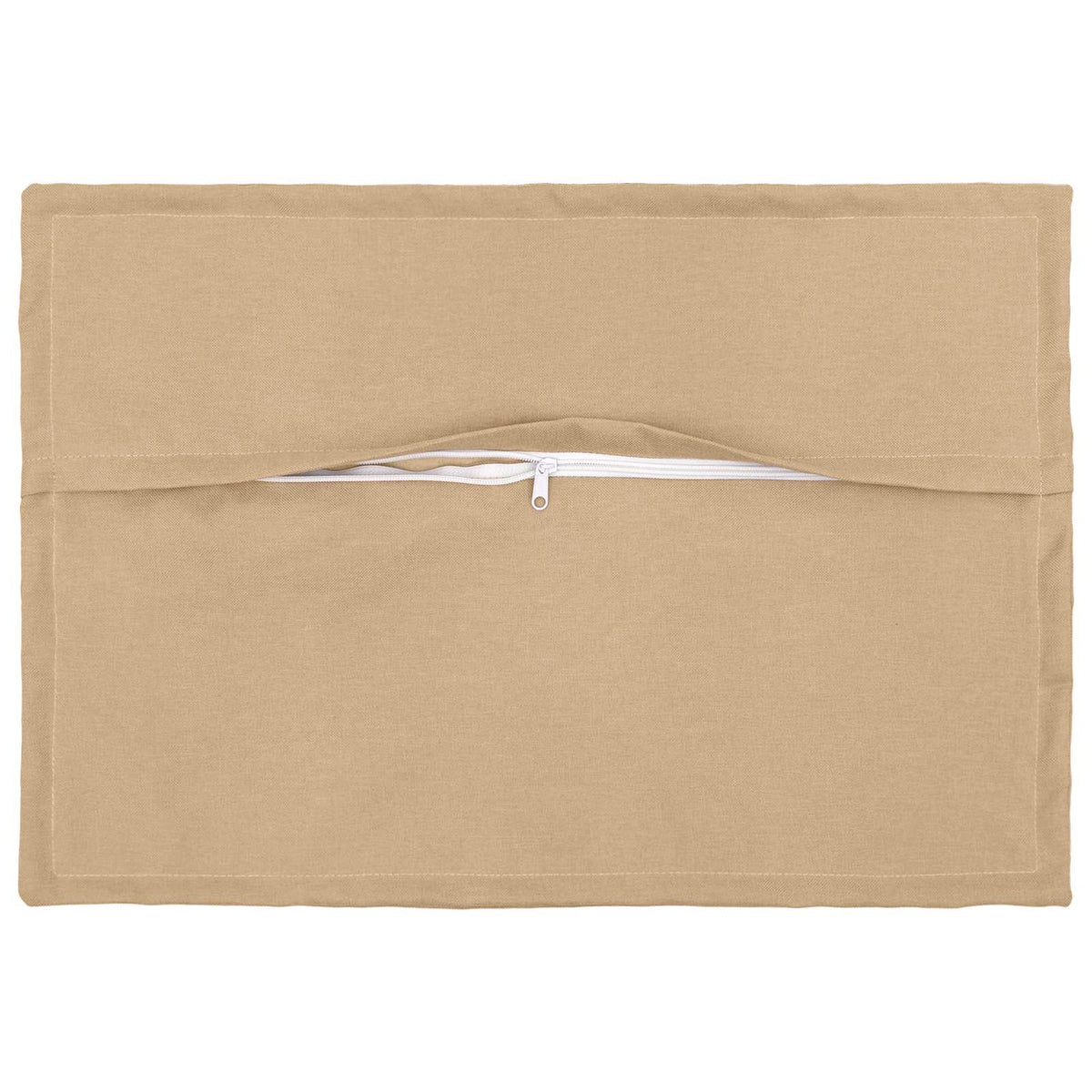 Cushion Cover 2 pcs HOUTEN Cream 50 x 75 cm Faux Linen