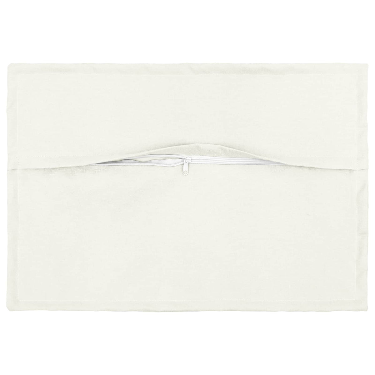 Cushion Cover 2 pcs HOUTEN White 50 x 75 cm Faux Linen