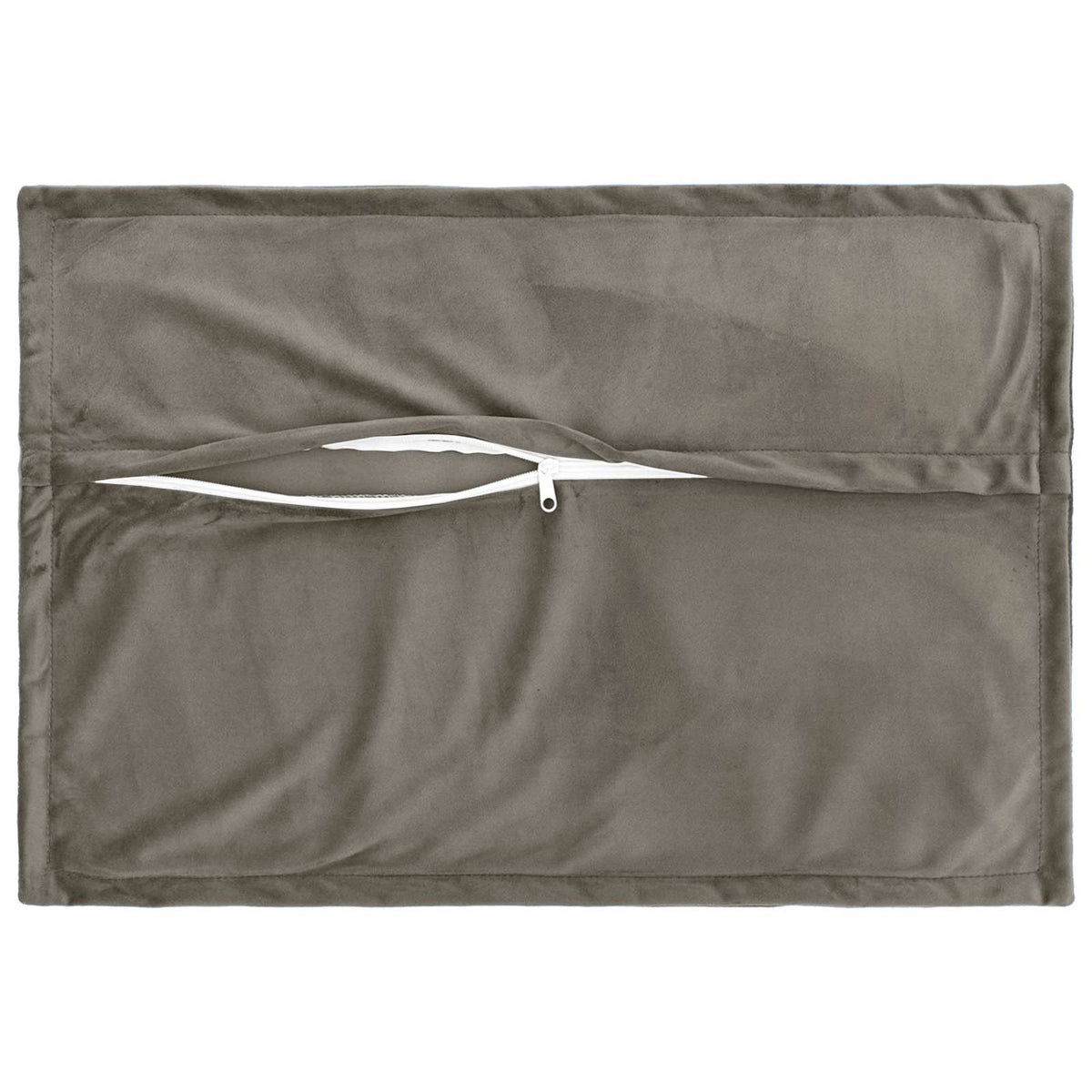 Cushion Cover 2 pcs HOUTEN Light Grey 50 x 75 cm Velvet