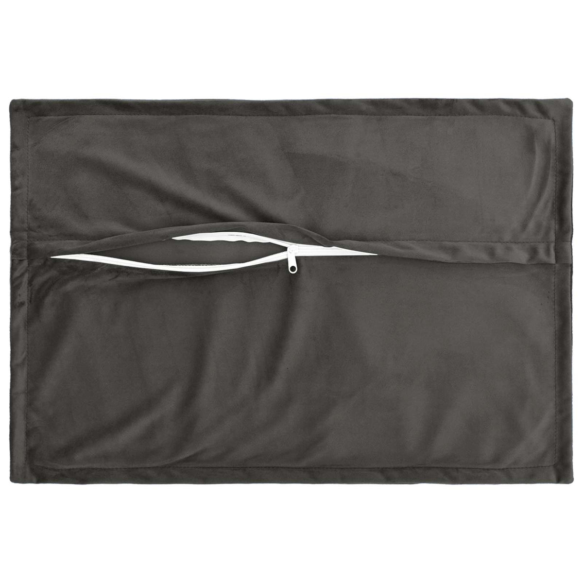 Cushion Cover 2 pcs HOUTEN Dark Grey 50 x 75 cm Velvet