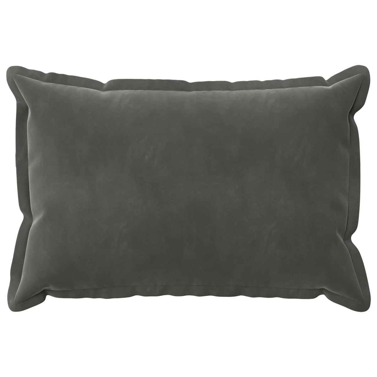 Cushion Cover 6 pcs HOUTEN Dark Grey 50 x 75 cm Velvet