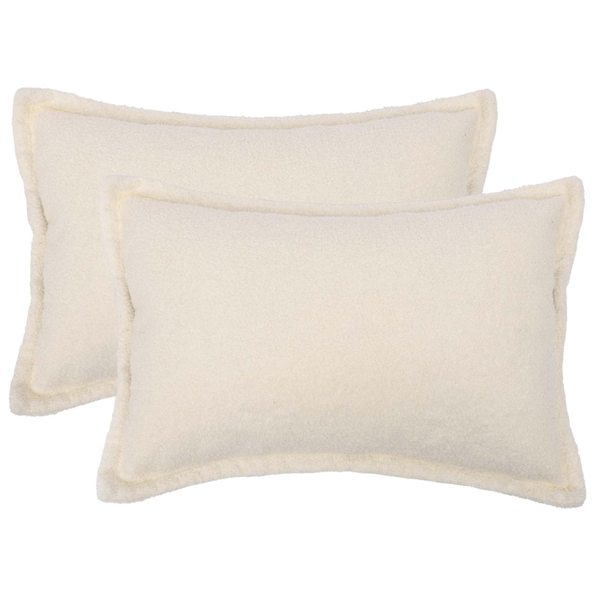 Cushion Cover 2 pcs HOUTEN Cream 50 x 75 cm Bouclé