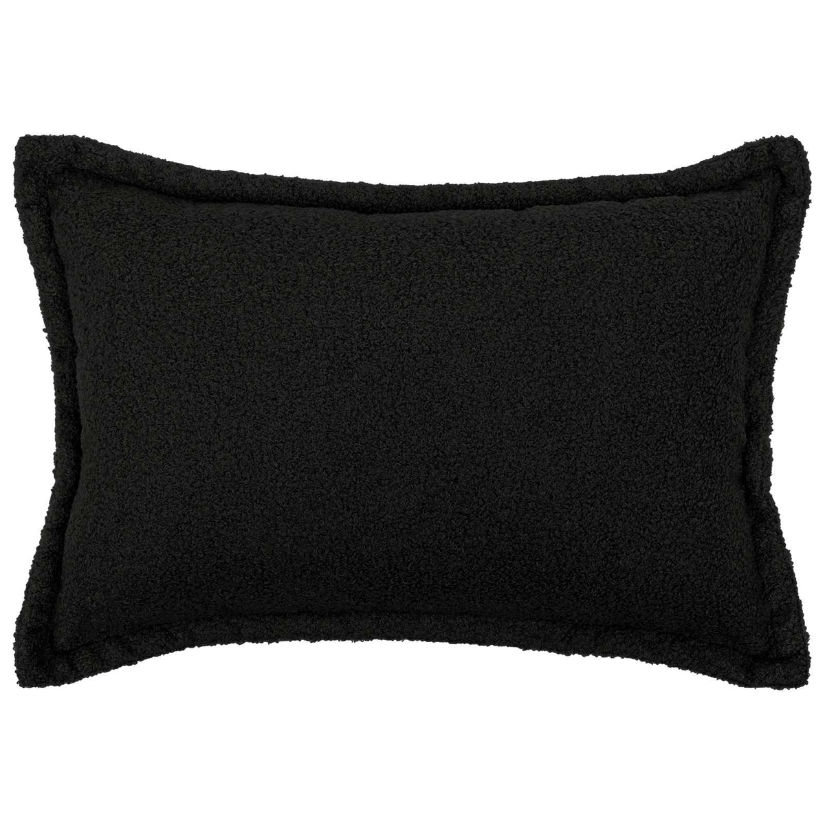 Cushion Cover 6 pcs HOUTEN Black 50 x 75 cm Bouclé