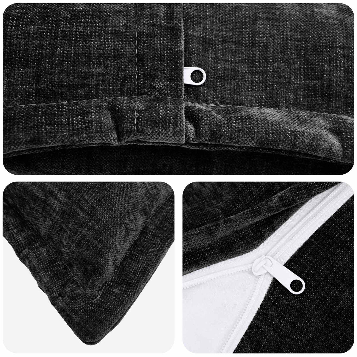 Cushion Cover 6 pcs HOUTEN Anthracite 50 x 75 cm