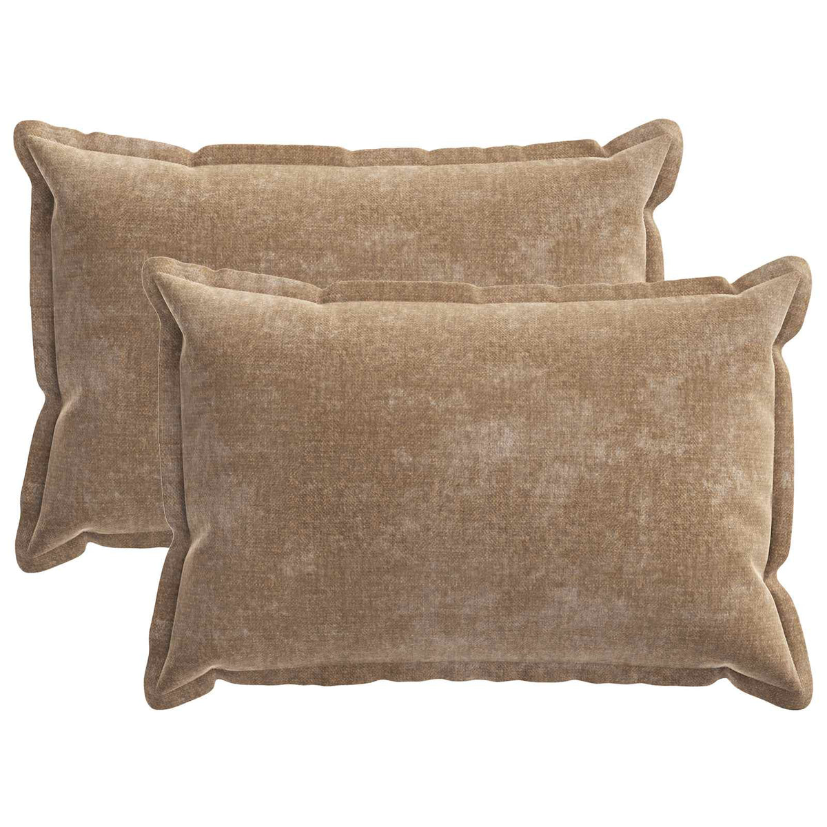 Cushion Cover 2 pcs HOUTEN Brown 50 x 75 cm Chenille Fabric