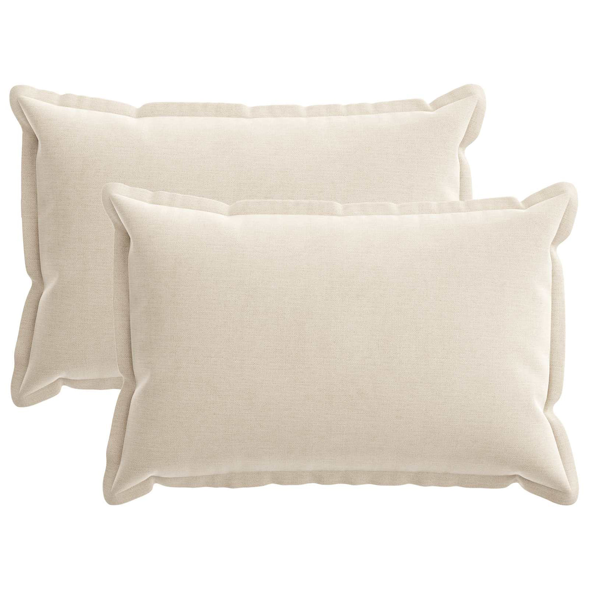 Cushion Cover 2 pcs HOUTEN Cream 50 x 75 cm Chenille Fabric