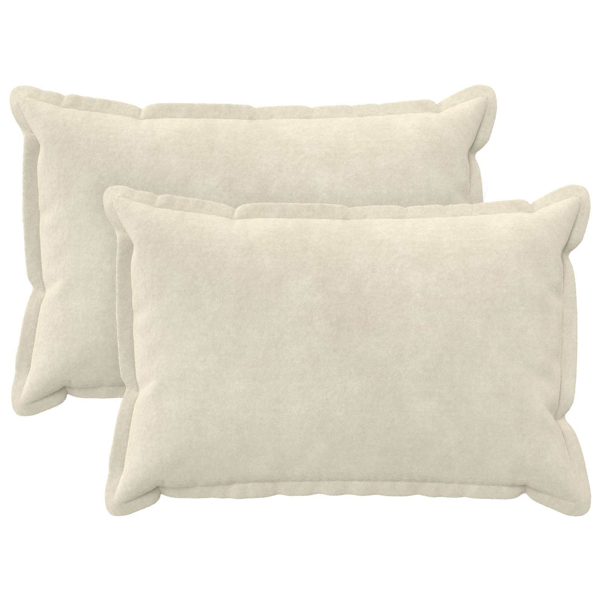 Cushion Cover 2 pcs HOUTEN Cream 50 x 75 cm Microfiber Fleece