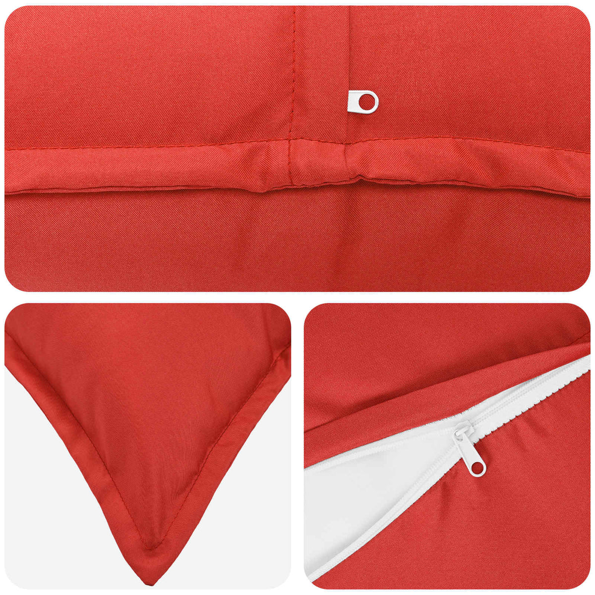 Cushion Cover 6 pcs HOUTEN Red 50 x 75 cm Polyester