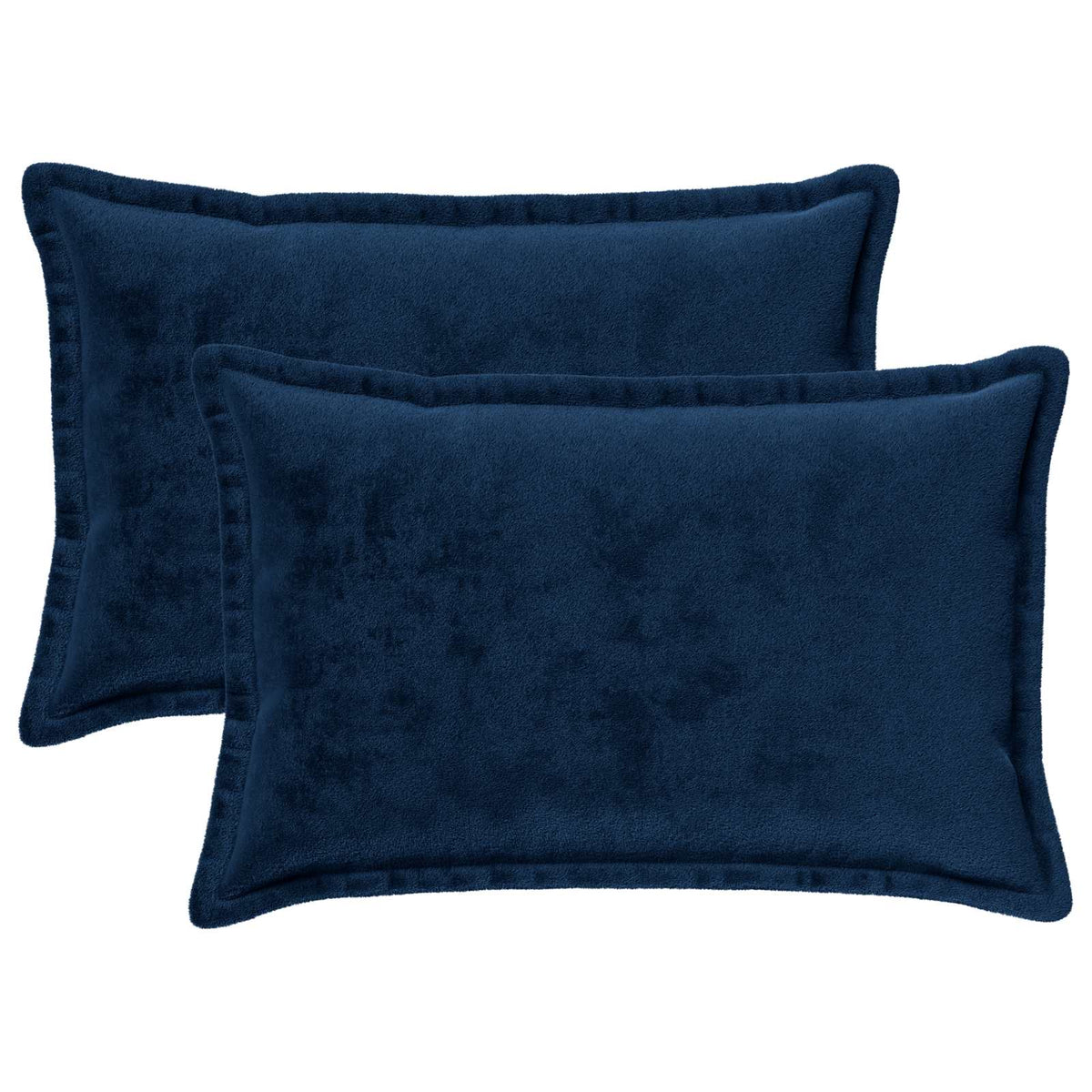 Cushion Cover 2 pcs HOUTEN Navy Blue 50 x 75 cm Flannel