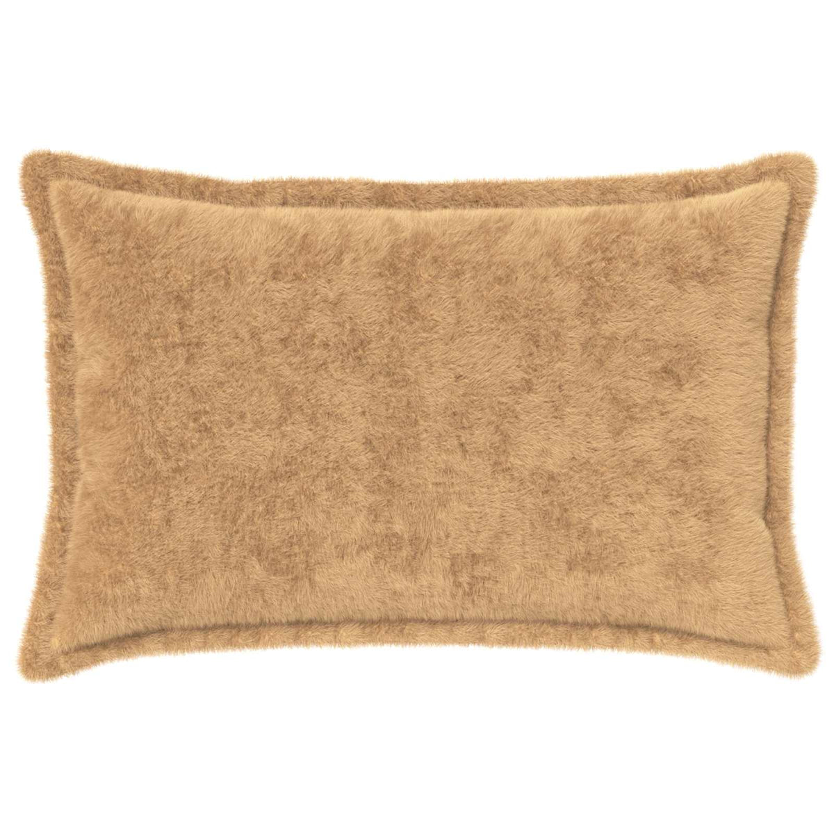 Cushion Cover 6 pcs HOUTEN Taupe 50 x 75 cm Faux Rabbit Fur