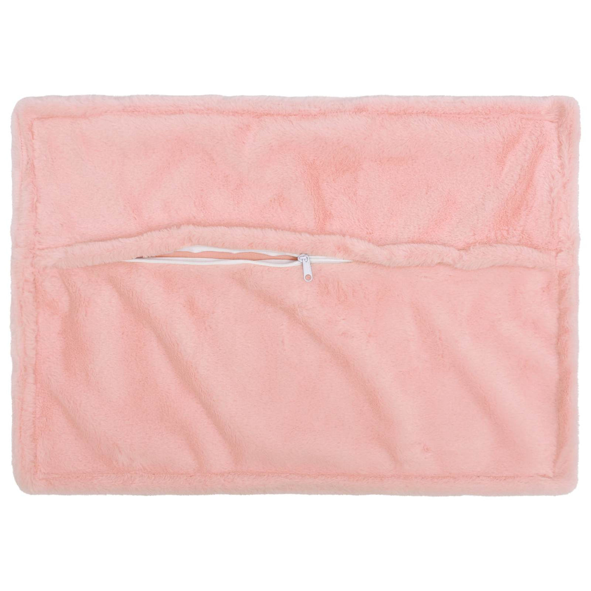 Cushion Cover 2 pcs HOUTEN Pink 50 x 75 cm Faux Rabbit Fur