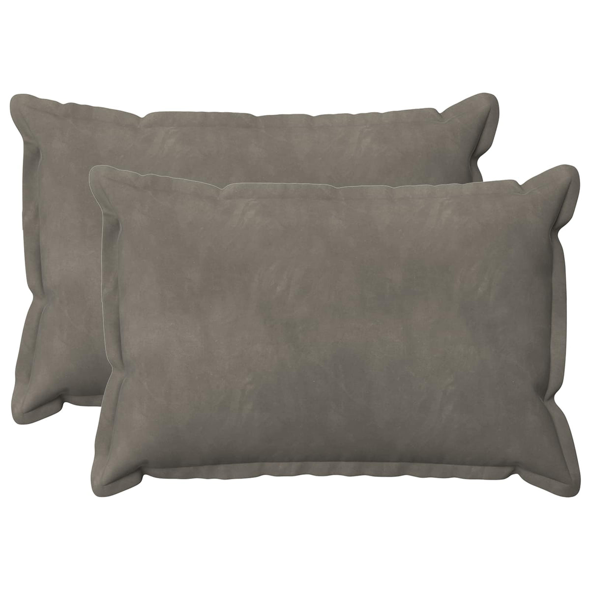 Cushion Cover 2 pcs HOUTEN Light Grey 50 x 80 cm Velvet
