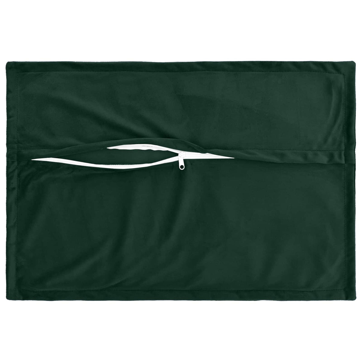 Cushion Cover 6 pcs HOUTEN Dark Green 50 x 80 cm Velvet