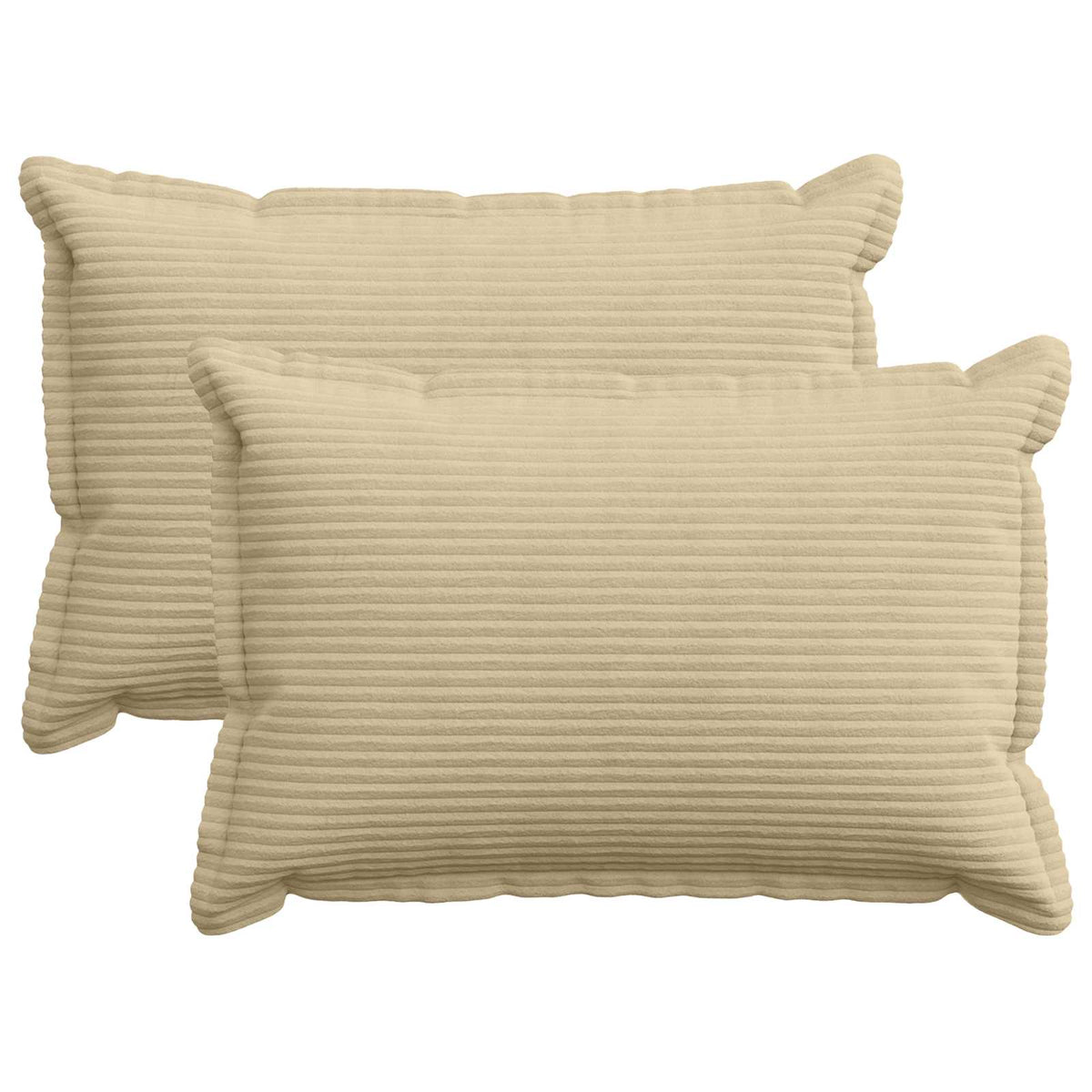 Cushion Cover 2 pcs HOUTEN Light Green Grey 50 x 80 cm Corduroy