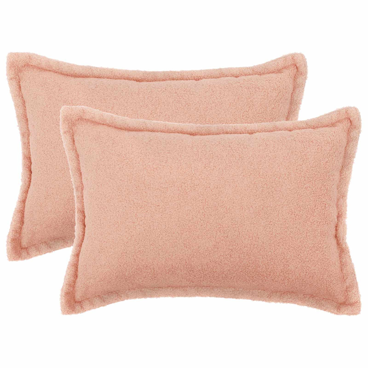 Cushion Cover 2 pcs HOUTEN Pink 50 x 80 cm Bouclé