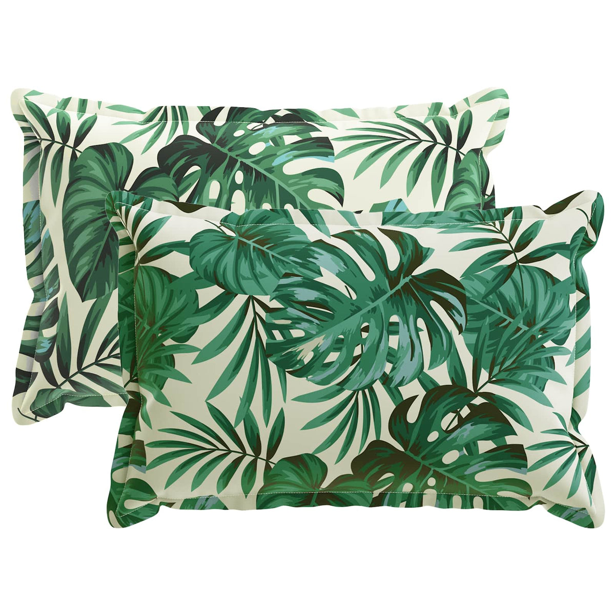 Cushion Cover 2 pcs HOUTEN Leaf Pattern 50 x 80 cm Polyester
