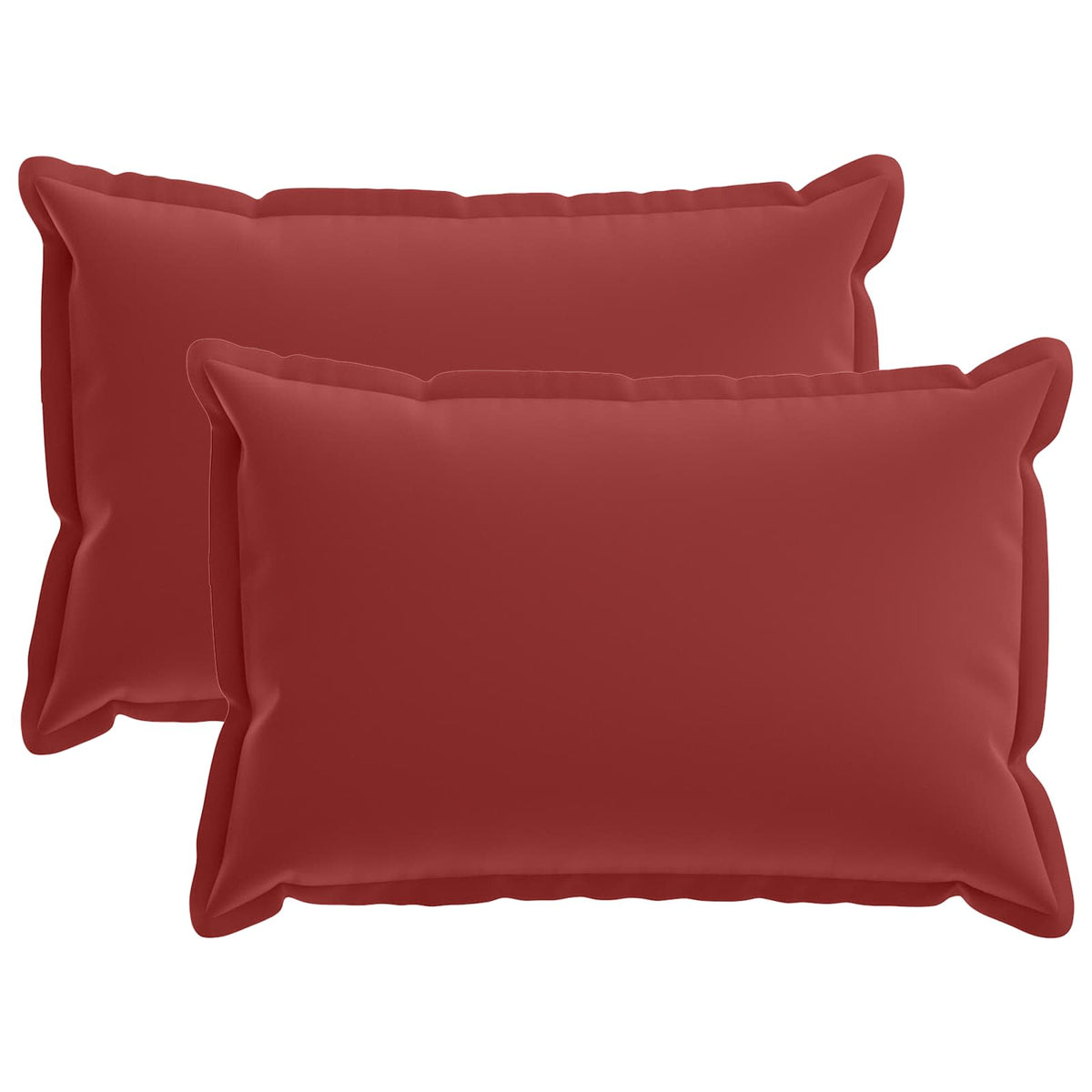 Cushion Cover 2 pcs HOUTEN Wine Red 50 x 80 cm Polyester
