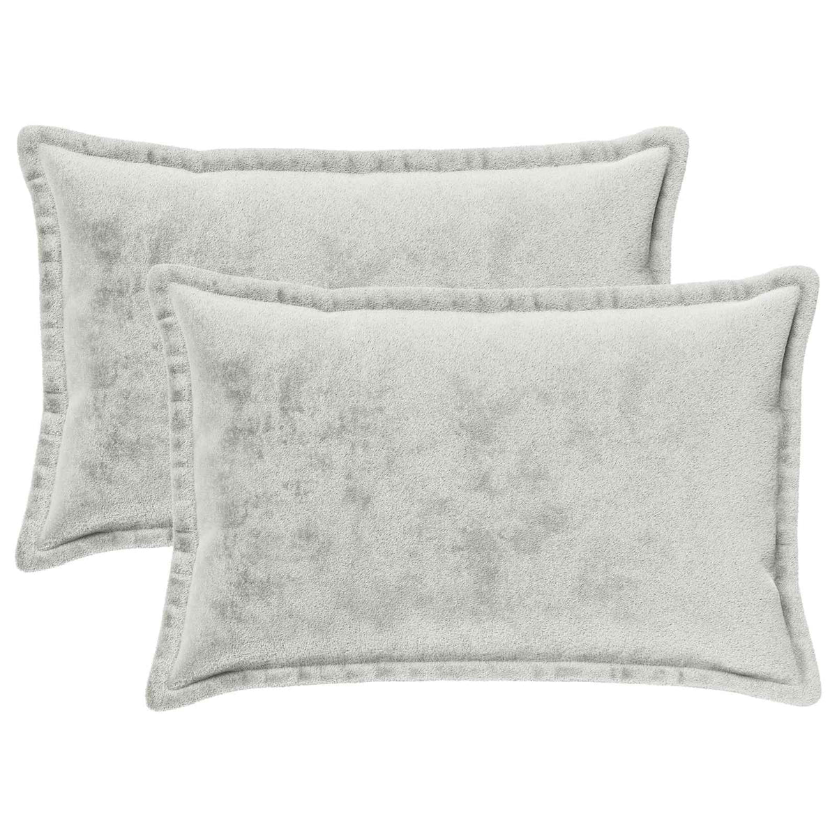 Cushion Cover 2 pcs HOUTEN Light Grey 50 x 80 cm Flannel