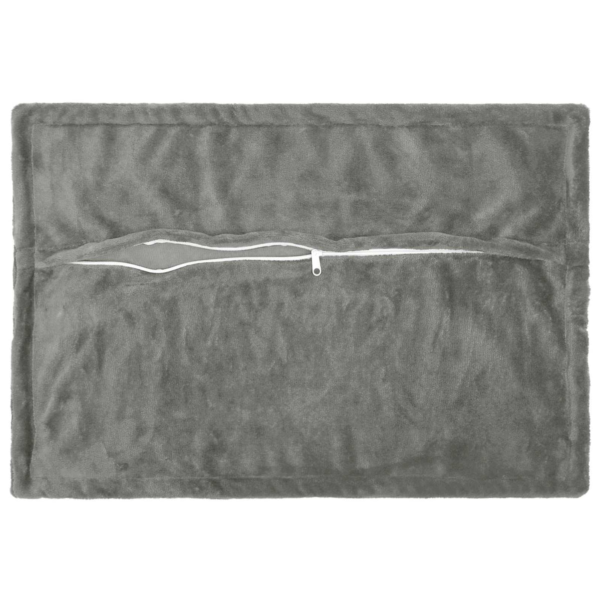 Cushion Cover 2 pcs HOUTEN Dark Grey 50 x 80 cm Flannel
