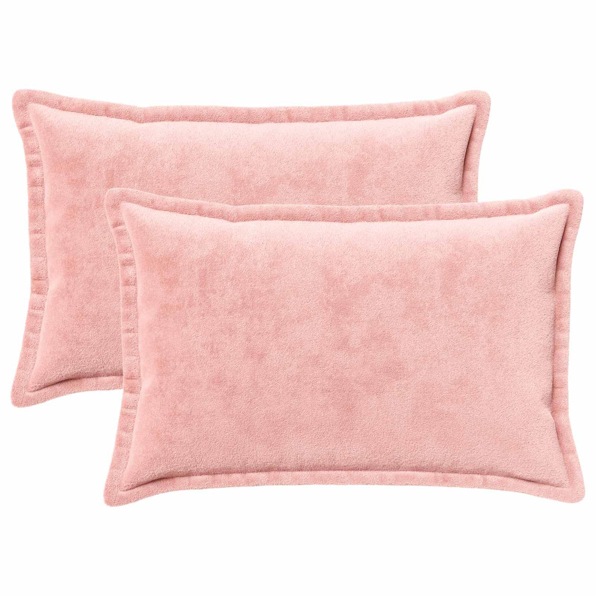 Cushion Cover 2 pcs HOUTEN Pink 50 x 80 cm Flannel