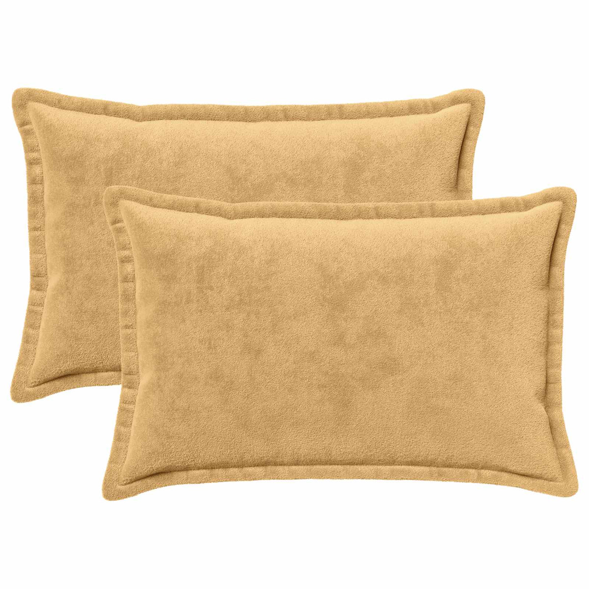 Cushion Cover 2 pcs HOUTEN Taupe 50 x 80 cm Flannel