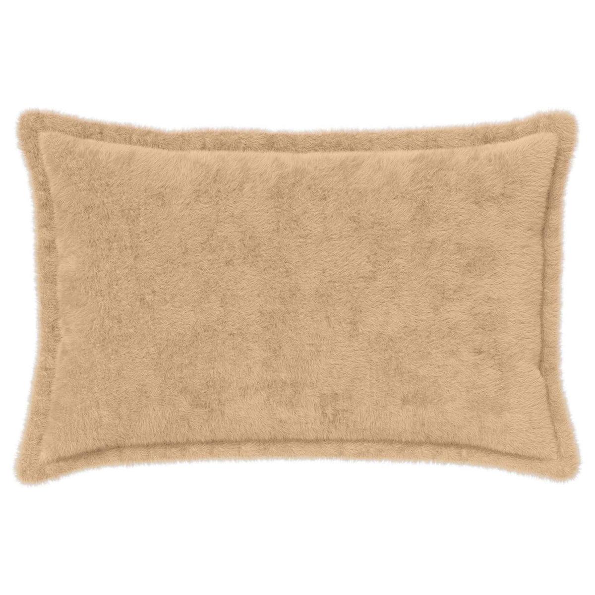 Cushion Cover 6 pcs HOUTEN Cream 50 x 80 cm Faux Rabbit Fur