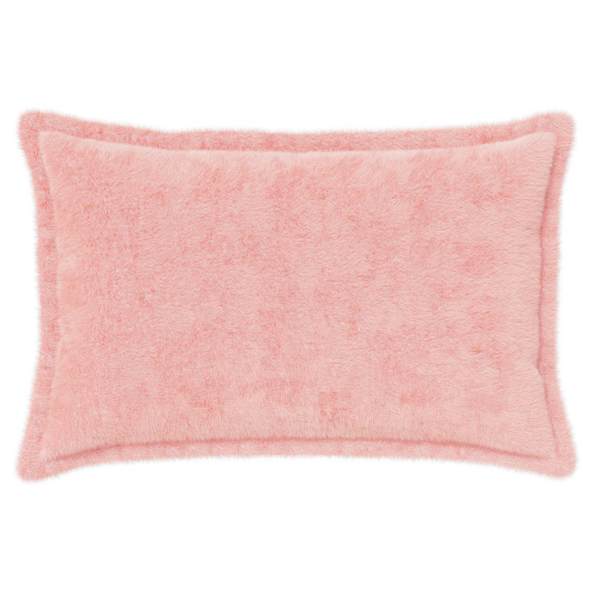 Cushion Cover 6 pcs HOUTEN Pink 50 x 80 cm Faux Rabbit Fur