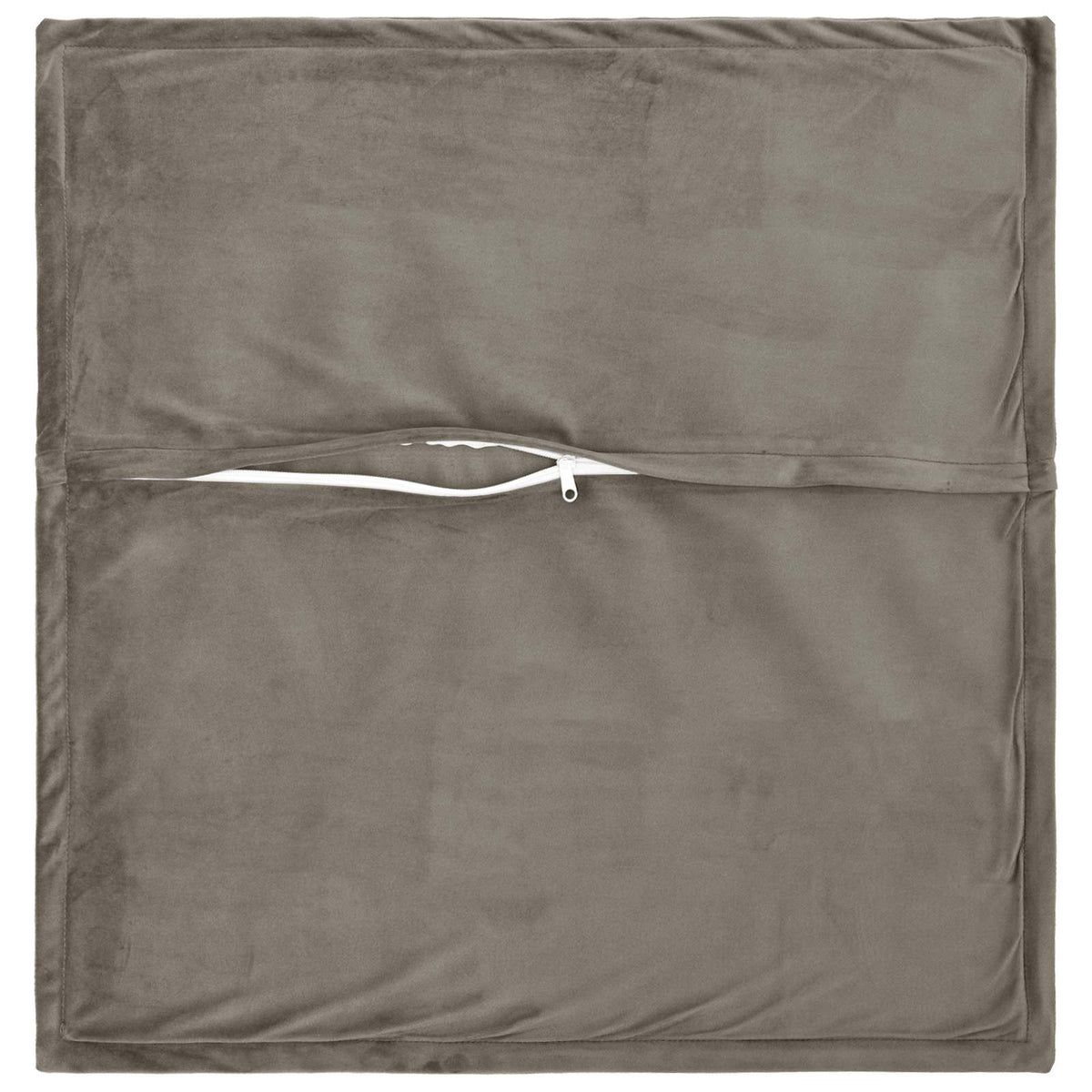 Cushion Cover 6 pcs HOUTEN Light Grey 55 x 55 cm Velvet