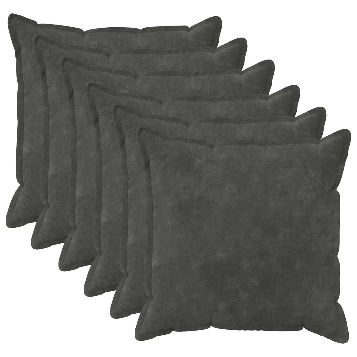 Cushion Cover 6 pcs HOUTEN Anthracite 55 x 55 cm